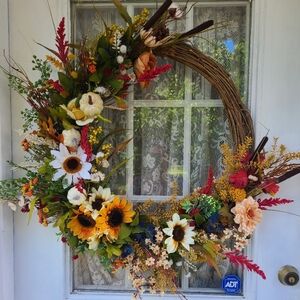 Fall wreath *HANDMADE *